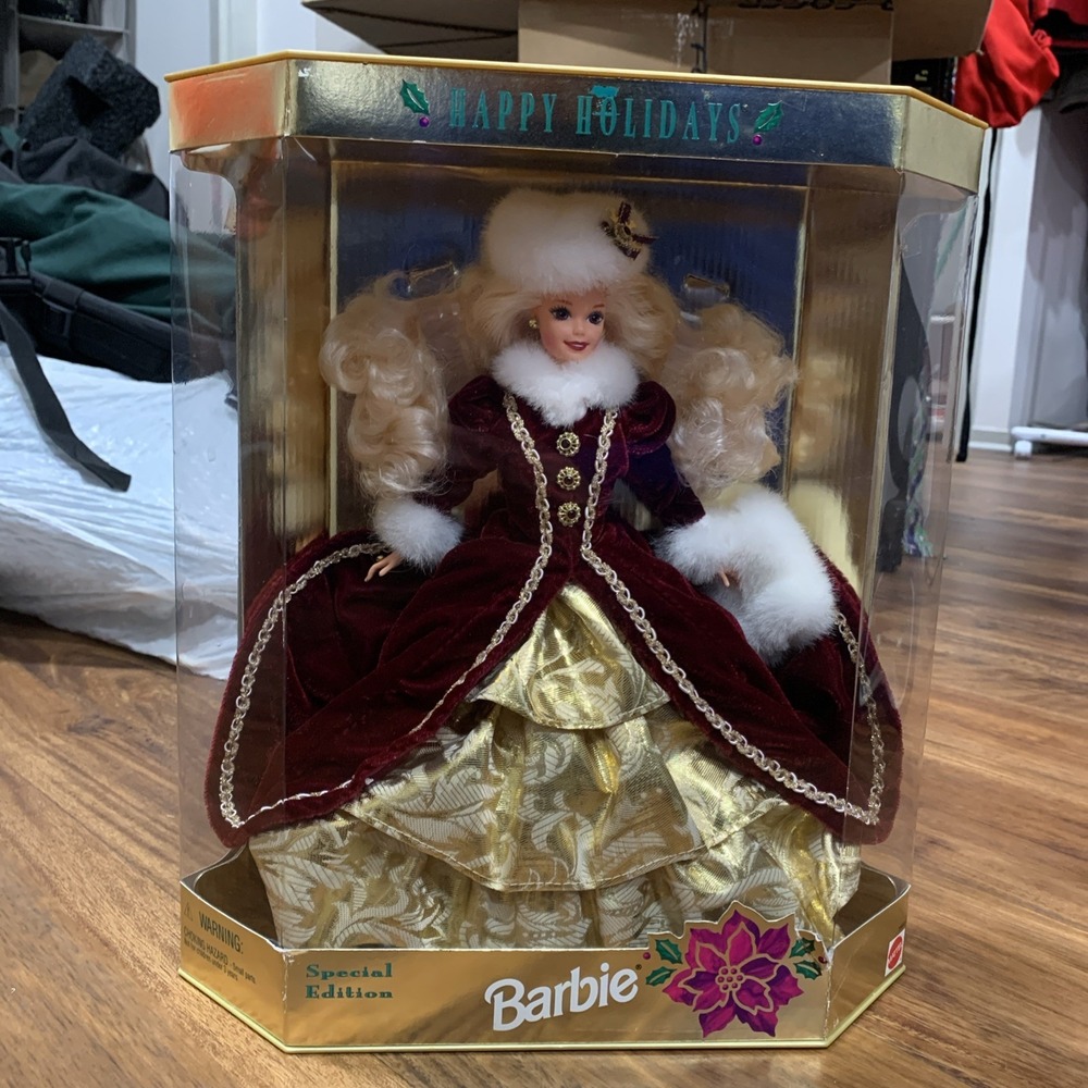 Rare Vintage 1996 Mattel Barbie Happy Holidays Special Edition Collector Doll